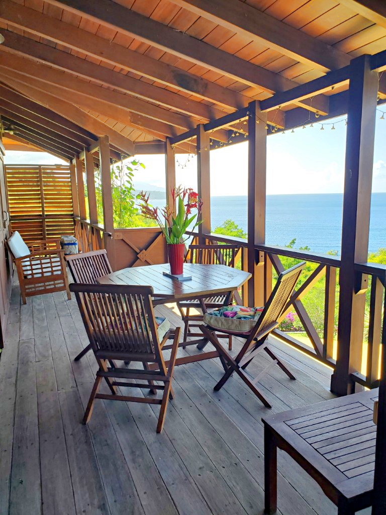 Balcony at Sage House with ocean view